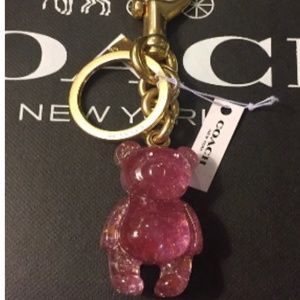 Coach Signature bag keychain/charm